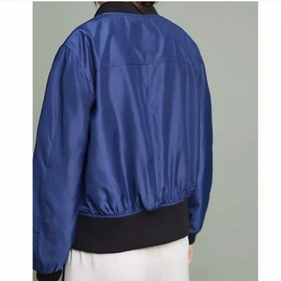 ๐๐ Anthropologie Hei Hei Journey Satin Bomber Jacket, M - Picture 14 of 15